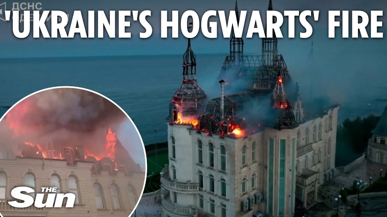 Ukraiński „zamek Harry’ego Pottera” podpalony w wyniku rosyjskiego ataku rakietowego w Odessie
