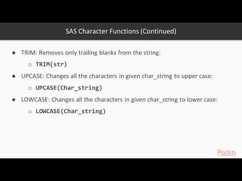 SAS in Practice The Course Overview|packtpub com