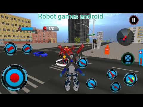 Flying Police Helicopter Bike Transform Robot Game