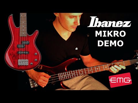 Ibanez MiKro GSRM20 Demo - Short Scale Bass Guitar (with EMG Geezer Butler Signature P Style Pickup)