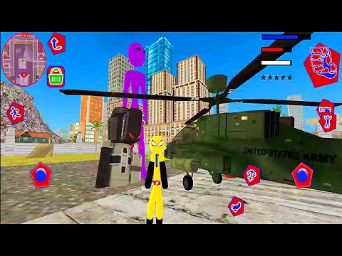 US Police Spider Stickman Rope Hero New Update