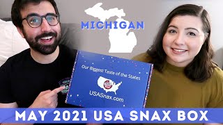 May 2021 USA Snax Box | Michigan | Unboxing and Taste Test