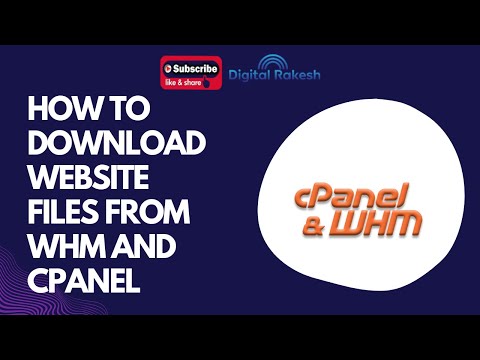 How to download website files from whm and cpanel