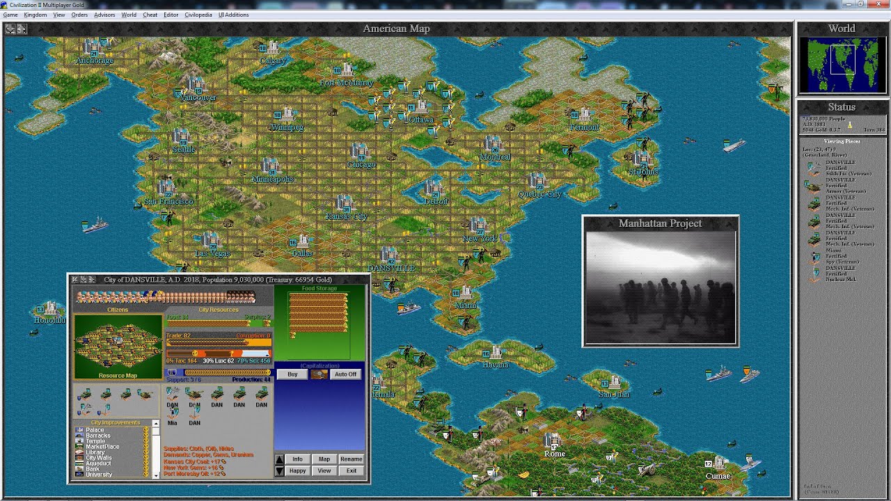 SID MEIER'S CIVILIZATION 2 ANNIVERSARY MAIN TOUR - Playing In HD With Mods & Scenarios - Part 1/3