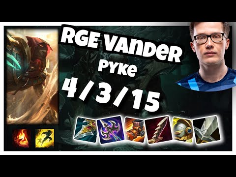 Pyke vs Taric RGE Vander SUPPORT (4/3/15) Gameplay Replay - Patch 10.24
