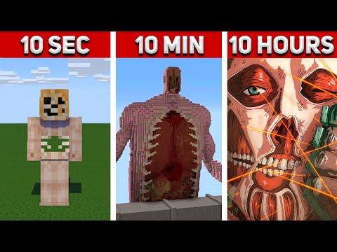 Minecraft Titans Attack Compilation: 10s, 10m, 10h!