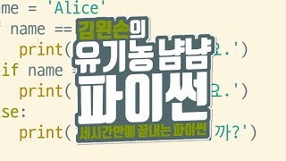 else와 elif | 유기농냠냠파이썬 | 김왼손의 왼손코딩