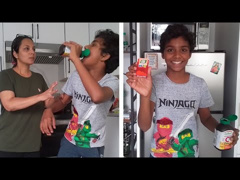 Eating all the pills in front of mom *extreme prank * tictak