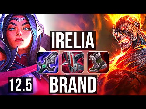 IRELIA vs BRAND (MID) | 10 solo kills, 1.5M mastery, 900+ games, Dominating | EUW Diamond | 12.5