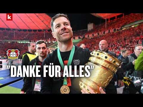 Video Thumbnail: "Die Reise war unglaublich" Bescheidener Xabi Alonso bedankt sich nach Leverkusens Double