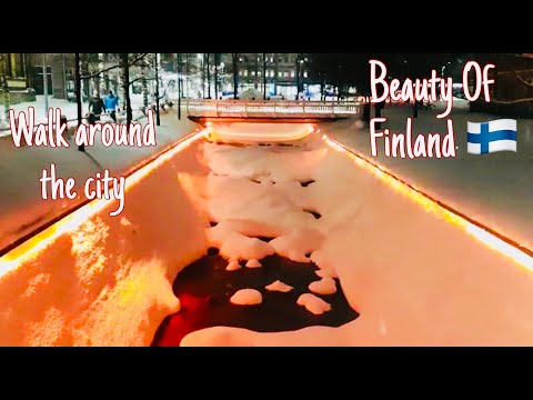 Winter Night walks in Heavy Snowfall ❄️ | Glowing River 😍 | Finnish Winter 🇫🇮