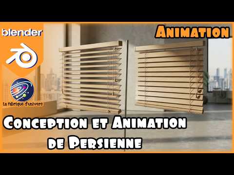 Tuto Blender FR n°136: Animation - Persienne animée automatiquement #blendertutorial #blendertricks