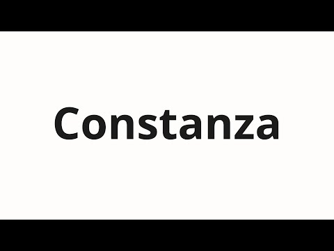 How to pronounce Constanza