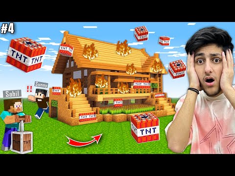 MY BROTHER DESTROYED MY HOUSE IN MINECRAFT | DUO SURVIVAL | MINECRAFT GAMEPLAY #4