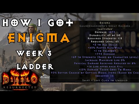 How I got Enigma in Ladder Season 2 Diablo 2 Resurrected