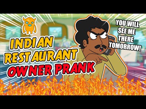 Rude Indian Restaurant Owner Loses His Temper (soo mad)