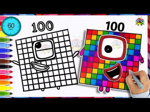 Numberblocks Coloring Pages 100 Printable