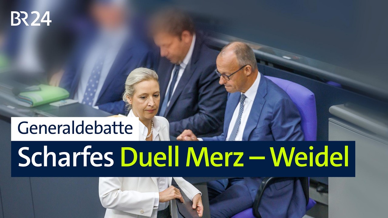 Generaldebatte: Scharfes Duell Merz – Weidel | BR24