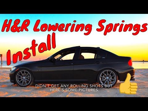 Lowered BMW E90 H&R Sport Lowering Springs Install Nightmare 50490-4 328i 335i