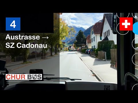 [4K] 🇨🇭 Cab Ride: CHUR BUS | 4: Austrasse → Seniorenzentrum Cadonau | MAN Lion's City 18 C Hybrid