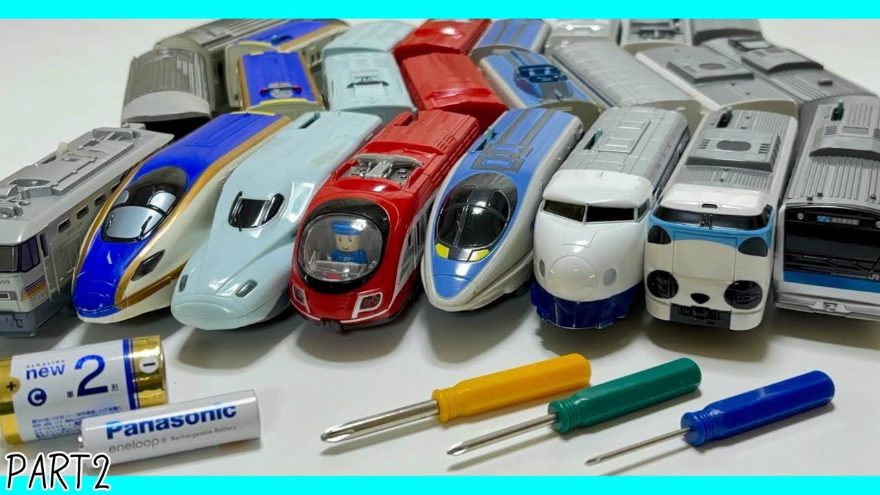 プラレール 新幹線 500系 パンダくろしお 京浜東北線 シールをさがせ 新幹線&電車を動作確認＆修理②！Video of the operation of the vehicle.