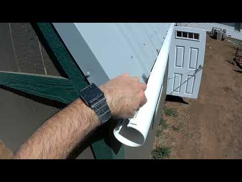 Shop (Tin Roof) Rain Gutter Project, using  3" OD- Sch. 20 PVC (Experiment)