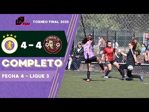 ASTON BIRRA A (4) vs ACTRICES (4) - FECHA 4 TORNEO FINAL 2025 LIGA NUÑEZ FEM