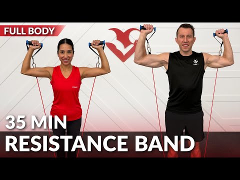 35 Min Full Body Resistance Band Workout for Weight Loss & Strength at Home for Beginners thru INTMD