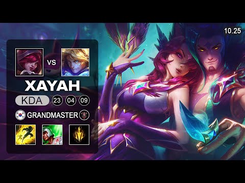 Xayah Bot vs Ezreal - KR Grandmaster Patch 10.25