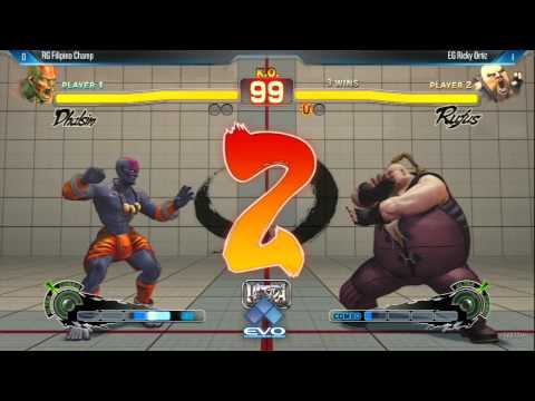 Ricky Ortiz (Rufus) vs Filipino Champ (Dhalsim) - Evo 2014 USF4