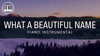 WHAT A BEAUTIFUL NAME (HILLSONG)| PIANO INSTRUMENTAL WITH LYRICS  BY ANDREW POIL | PIANO COVER