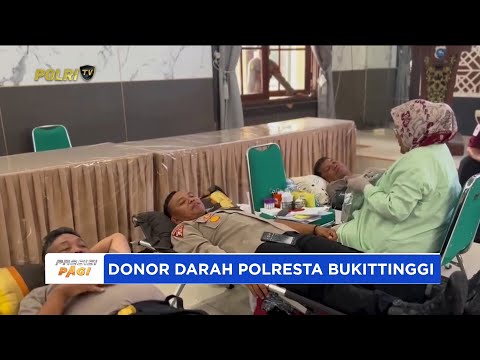 POLRESTA BUKITTINGGI GELAR DONOR DARAH PERINGATI HARI BHAYANGKARA KE-79