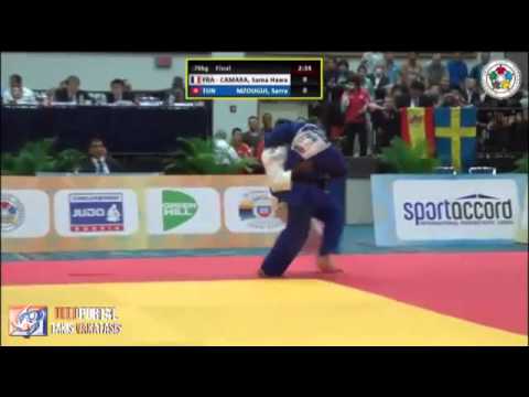 World Judo Championships Juniors, Miami 2014 Final -78kg CAMARA Sama (FRA) vs. MZOUGUI Sarra (TUN)