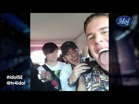Farao Groth till Adrian Jonasson i Idol-bilen: "Ska du komma ut?!?" (TV4)