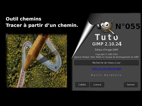 Tuto Gimp 2 10 pour débutant – 055 Tracer à partir d’un chemin.