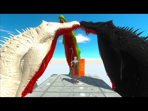 SLOW MOTION SPINOSAURUS TRIO EATS FEEDS