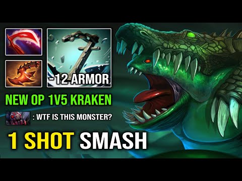 WTF 1V5 KRAKEN 1 Shot Smash Desolator Tidehunter - NEW 2023 Overpower Carry Dota 2