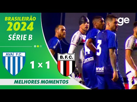 Gols e lances de Avaí x Botafogo-SP