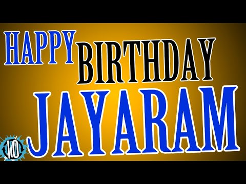 HAPPY BIRTHDAY JAYARAM! 10 Hours Non Stop Music & Animation For Party Time #Birthday #Jayaram