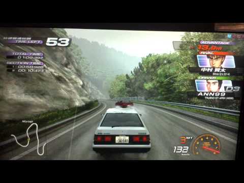 Initial D arcade stage 5 Ae 86 vs silvia