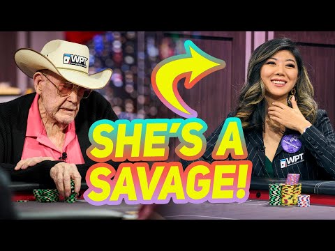 High Stakes Poker Rookie Xuan Liu Tries Sick Bluff vs Doyle Brunson!