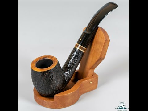 Handmade Savinelli Punto Oro Mister G Sandblasted Bent Saddle Stem (603) 6mm