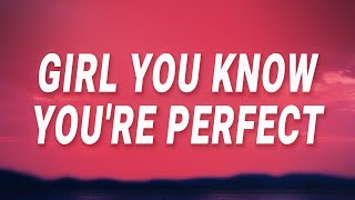 Bruno Mars - Girl you know you&#39;re perfect (Versace On The Floor) (Lyrics)