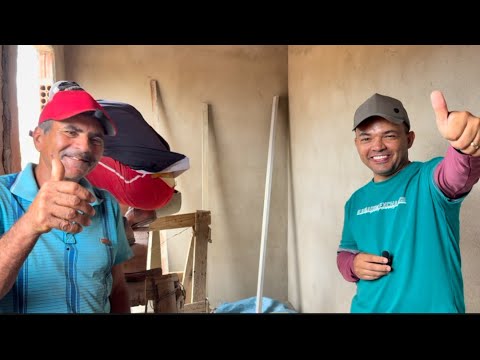 Veja a felicidade de seu José Honorato com 80% de sua casa pronta