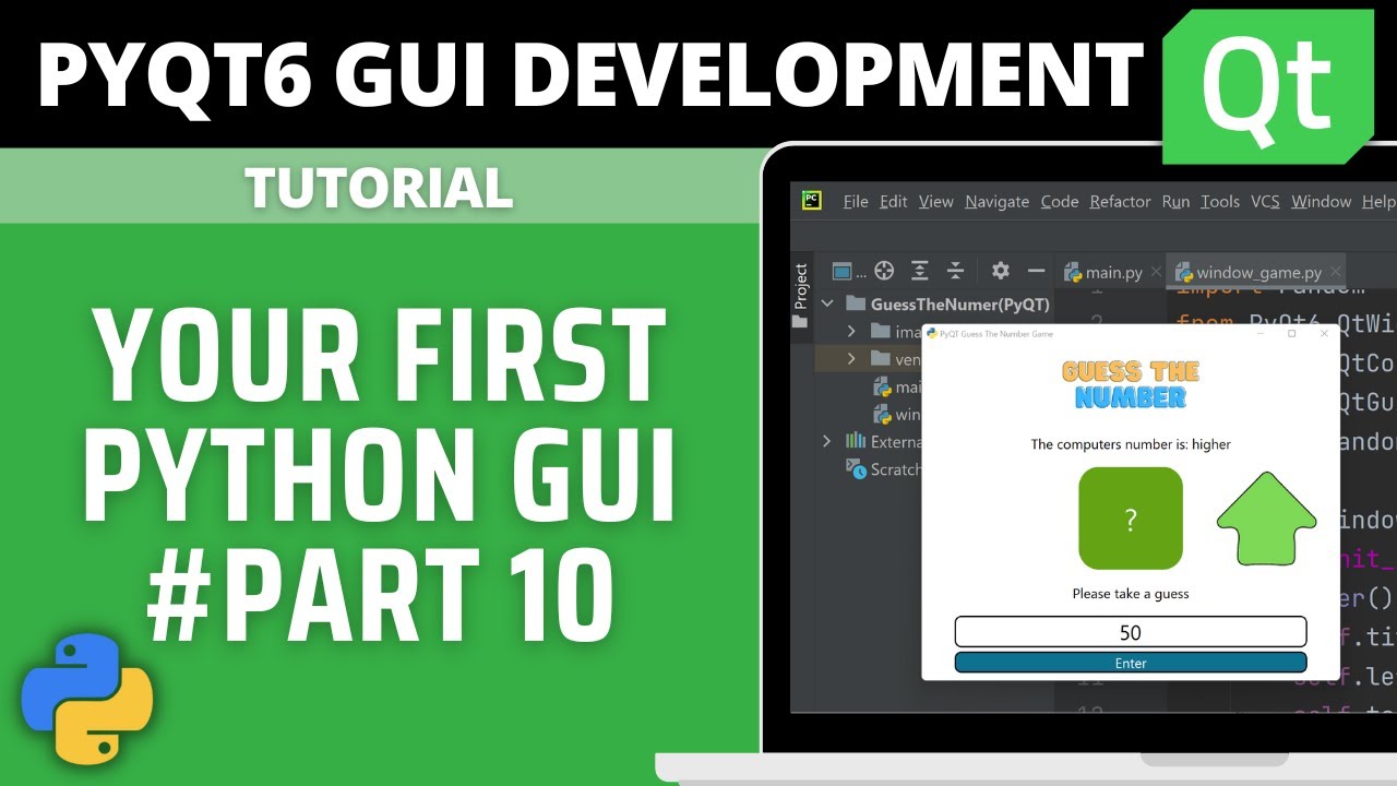 PyQt6 Tutorial - Making Your First GUI #10 - Adding A Button