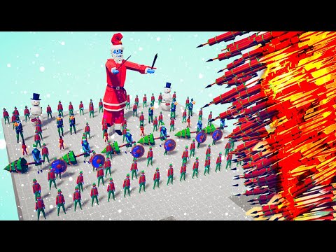 🎅 100x SANTA THE CHRISTMAS ARMY 🎅 VS 👹 EVERY GOD / Totally Accurate Battle Simulator ( TABS )