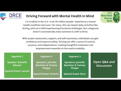 Driving Forward with Mental Health in Mind | DRCE Live Session – May 2025