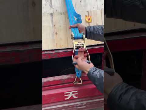 Heavy-Duty Ratchet tie down strap with J-Hooks installation process
