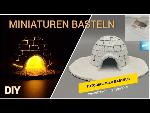 Tutorial: Mini-Iglu basteln / DIY: how to craft a miniature iglu