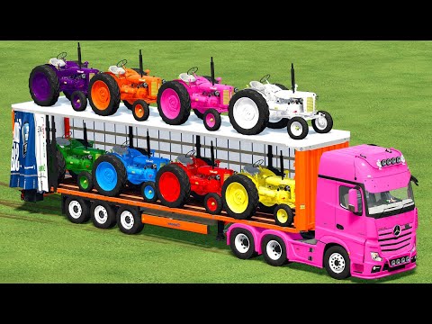 FARMING OF COLORS ! TRANSPORTING MINI ZETOR TRACTORS & LOADERS TO WORK & HOME ! Farming Simulator 22